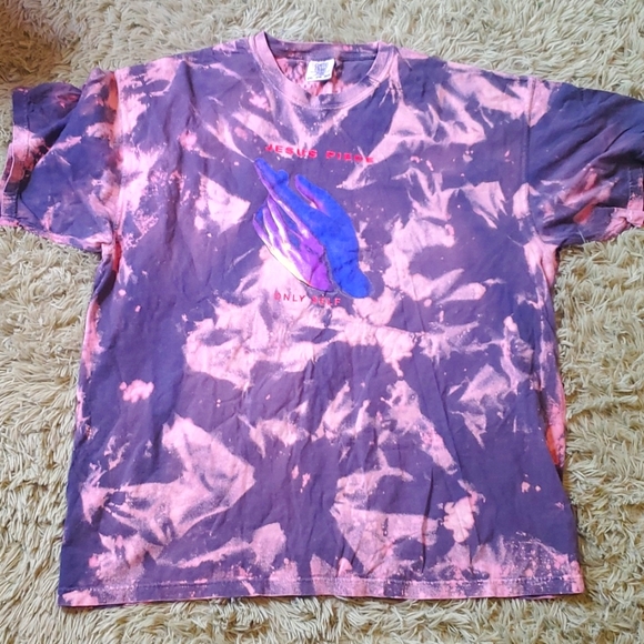 Jesus Piece hardcore band 2XL Comfort Colors tee - bleach tie dye - Picture 1 of 3